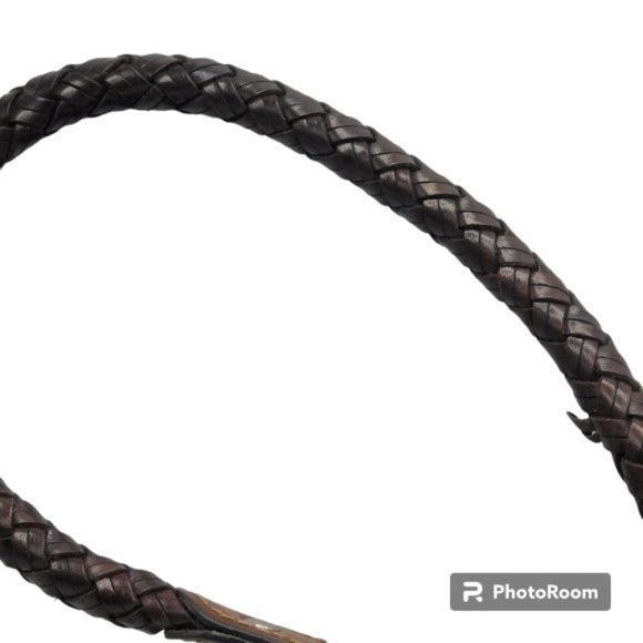 Fossil Drawstring Shoulder Bag With Braided Leather Handles Fossil Purse - Picture 10 of 13